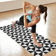 thumbnail image 6 of Black White Checkerboard Checkered Pattern Hot Yoga Mat Towel Non Slip for Hot Yoga - Quick-Drying Yoga Mat Cover with 4 Corner Pockets with Travel Bag - Hot Yoga Towel Non Slip 70"x26", 6 of 6