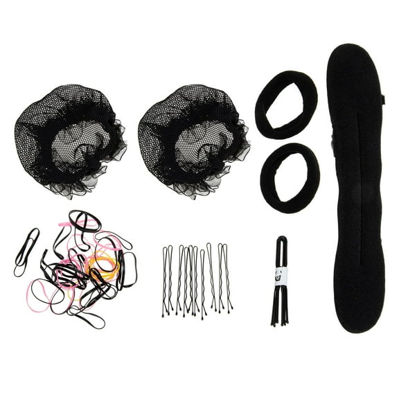 WHAMVOX Elastic and Durable Hair Nets Set for Women with Stainless Steel Accessories for Home Use Assorted Color