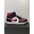 thumbnail image 1 of Ni-k-e Air Jordan 1 Mid “Bred Toe” Mens Black/Noble Red Size 8.5 Basketball Shoes, 1 of 6