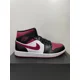 thumbnail image 1 of Ni - ke Air Jordan 1 Mid “Bred Toe” Mens Black/Noble Red Size 8.5 Basketball Shoes, 1 of 5
