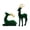 Green, variant on 2Pcs Christmas Reindeer Figurines Decorations Resin Sitting & Standing Deer Statues Elk Figurine for Home Table Decor Wine Cabinet