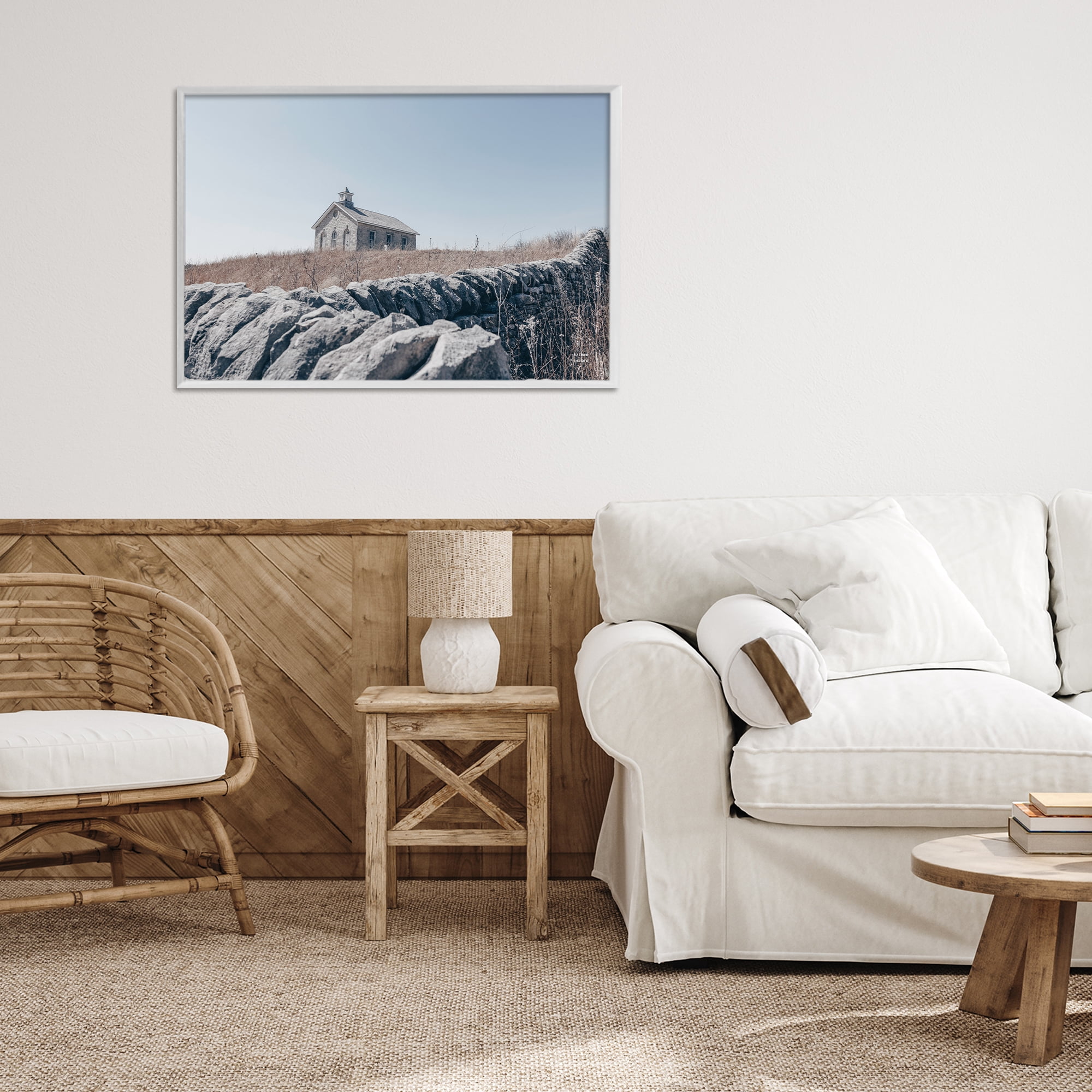 Stupell Industries One Room Schoolhouse White Framed Giclee Art, design by Nathan Larson
