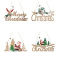 thumbnail image 5 of Walbest Christmas Listing Ornament Santa Claus Style Wooden Christmas Creative Pendant Hanging Decoration, 5 of 7