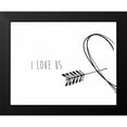 thumbnail image 2 of CAD Designs 14x12 Black Modern Framed Museum Art Print Titled - I Love Us, 2 of 5