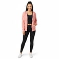 thumbnail image 3 of Women’s Lightweight Cotton Blend Zip Up Hoodie Jacket Pink Large, 3 of 9