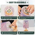 thumbnail image 4 of Pink and Lilac Peony Flowers Table Lamp with USB Port LED Warm Light Lamp Night Light Home Decor, 4 of 7