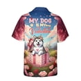 thumbnail image 2 of My Dog Is My Valentine Cute Siberian Husky in Gift Box Hawaiian Shirt Breathable Summer Unisex Merch Husky Dog Lover Gifts - 03006, 2 of 6