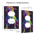 thumbnail image 3 of Disketp Neon Pop Art Pitbull Decorative Light Switch or Outlet Wall Plate with Safety Cover-Style S, 3 of 6