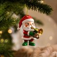 thumbnail image 4 of AMARHH Santa Claus Hanging Ornaments, 3D Flat Plastic Christmas Decorative Pendants, Hanging Decor Holiday Party Gifts for Christmas Tree Decor, 4 of 7
