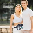 thumbnail image 6 of Prince Pickleball Court Crossbody Waist Pack – Clear Black Belt Bag with Pickleball Storage, 6 of 9