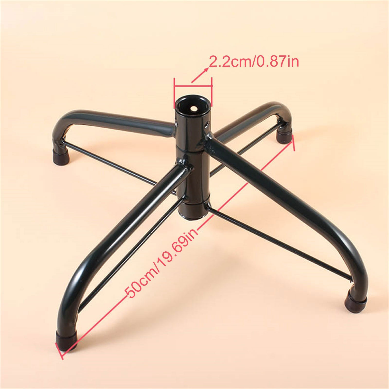 Support Sapin De Noël En Fer Pliable - Pour Arbres Artificiels 1 à 1,8 M, Poteau Max 3,5 Cm - Inclut 3 Vis