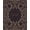 Purple Gold, Pattern 1, variant on Design&I 8'x10' Washable Area Rug Wildlife Motif Frame Botanical Scroll Border Vintage Gothic Moth Playful for Dining Room, Large Office, Lounge, Snag-Free