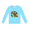 thumbnail image 5 of Pyjamas d'Été pour Garçons Ensemble de Pyjama 2 Pcs Imprimé Dinosaure Col Rond Manches Longues Pantalon Printemps Automne pour Enfants Bleu Clair 8 Ans-9 Ans, 5 of 5