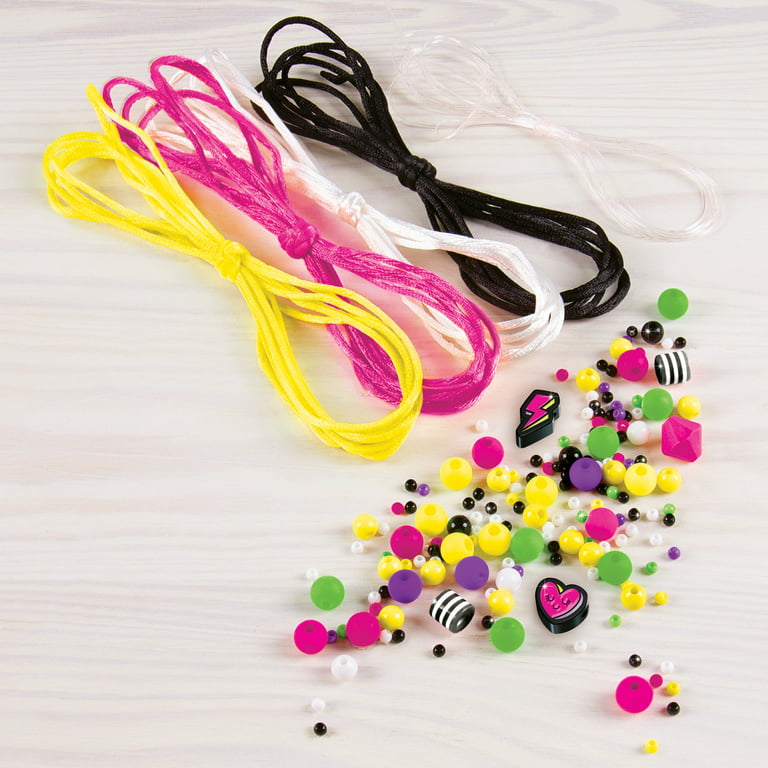 Make It Real: Neon Black & White DIY Bracelets Kit - Create 5 Unique Cord  Charm Bracelets, 177 Pieces, Tweens & Girls Ages 8+ 