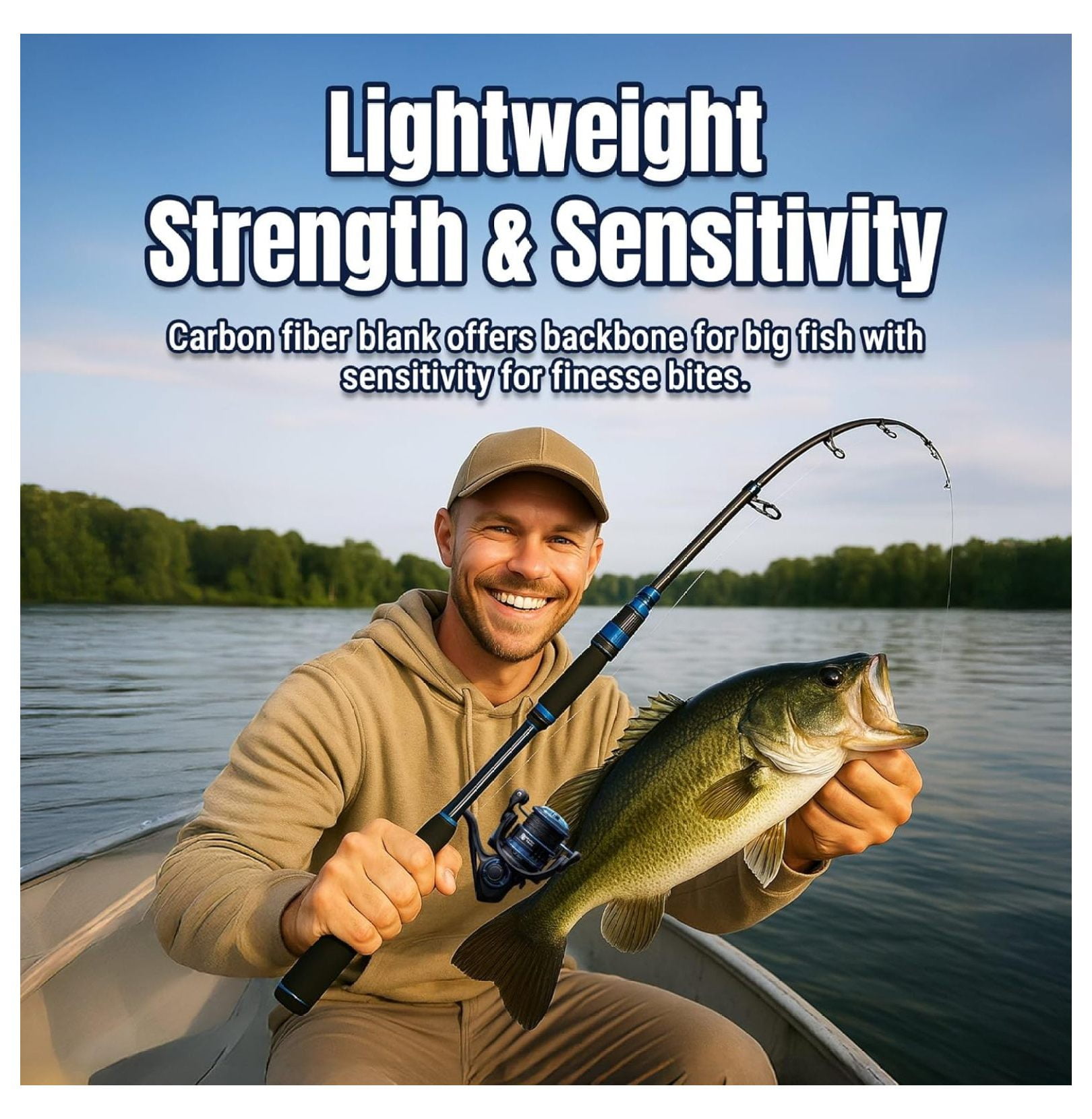 Telescopic Spinning Rod Series– Carbon Travel Fishing Rod – Collapsible Rod for Freshwater and Saltwater – Medium/Light or Medium/Heavy Action