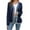 Dark Blue, variant on BangWanChi Cardigan Sweaters for Women Lightweight Women's Button Contrasting Knitted Cardigan Jacket V-neck Sweater Long Sleeved Hooded Casual Jacket/jacket