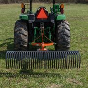 Titan Attachments 3 Point 4 FT Landscape Rake for Compact Tractors, Fits Category 1 Hookup, Tow-Behind Garden Tool, Landscaper, and Grass Comb