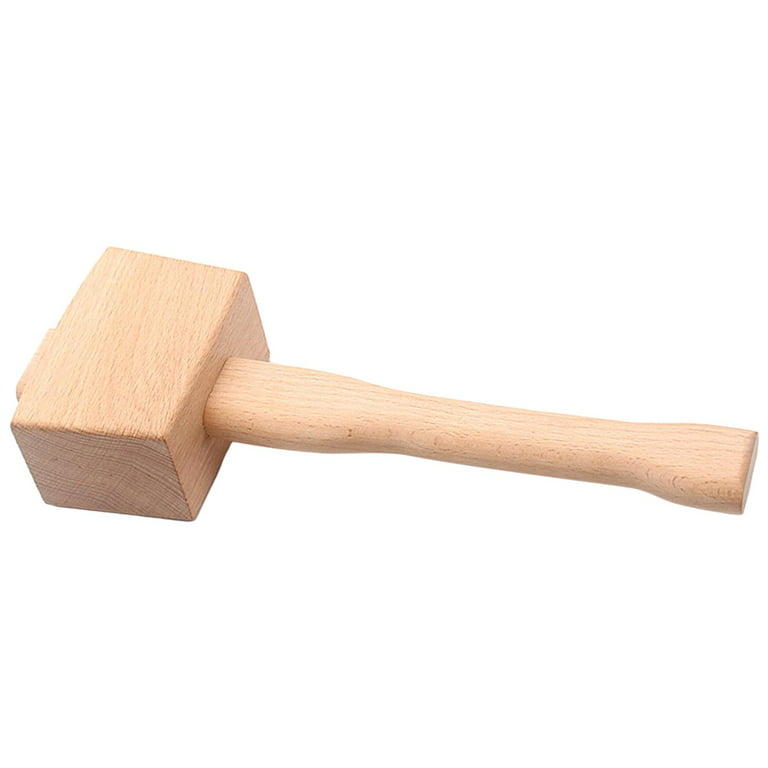245mm Beech Solid Wood Mallet Mallet Hammer Vintage Wooden Mallet Wooden Mallet Accessory Durable Wooden Hammer for Woodworking, Size: 245x80x45mm