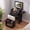 Black, variant on Solidee 3-in-1 Vanity Desk with Lighted Flip-top Mirror for Bedroom, Compact Vanity with Storage Movable Stool, White