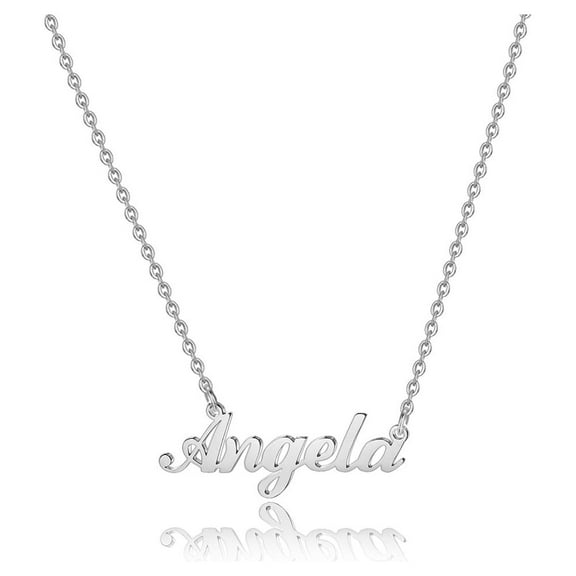 Angela Name Necklace, Personalized Name Pendant Necklace, Dainty Nevaeh Necklace Chain Jewelry Gifts for Women