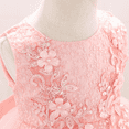 thumbnail image 5 of IBTOM CASTLE Baby Girl Flower Dress Sleeveless Lace Bowknot Princess Tulle Tutu Bridesmaid Wedding Baptism Birthday Party Prom Gown 6-9 Months Pink, 5 of 8