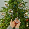 thumbnail image 6 of Steadline 8cm Acrylic Christmas Tree Ornament Set with Flat Design Holiday Decorations for Xmas Tree Wreath and Home Decor Shatterproof and Lightweight Festive Hanging Pendants, 6 of 9