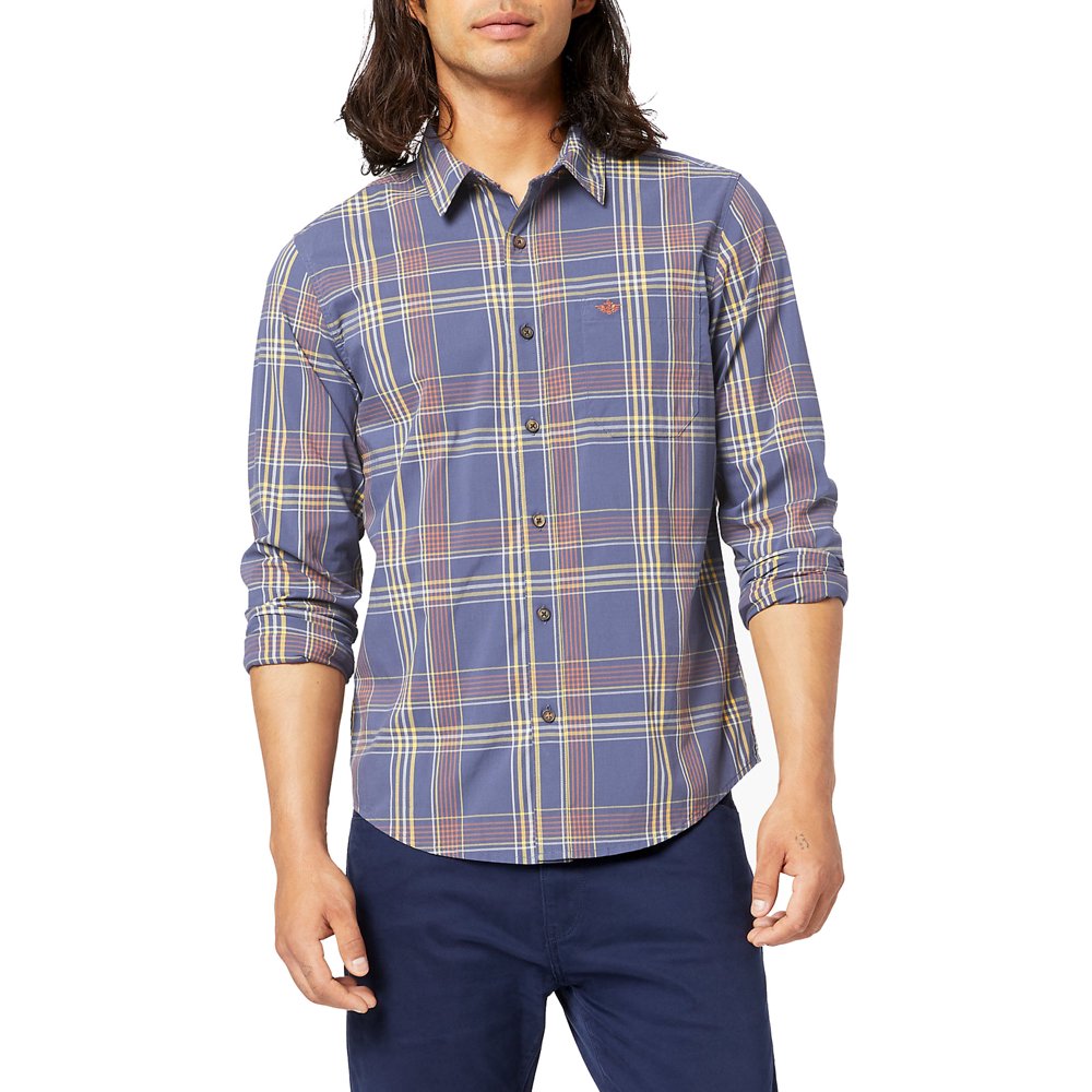 Dockers Dockers Men's Casual Washed Poplin Long Sleeve Shirt