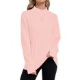 thumbnail image 2 of TARAINYA Women Mock Neck Pullover Sweatshirt Long Sleeve with Thumb Holes Casual Oversized Tops, 2 of 7