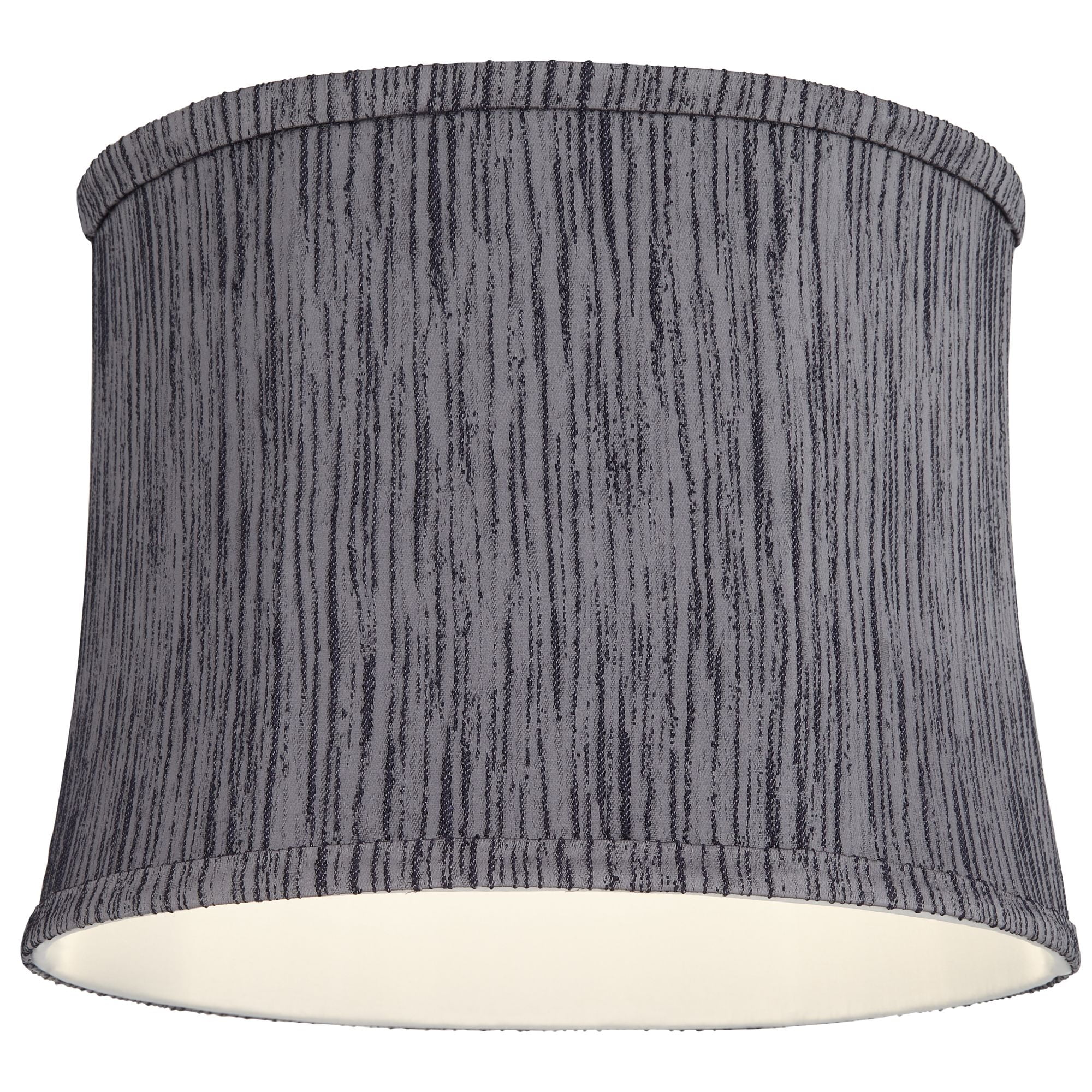 Springcrest 12" Top x 13" Bottom x 10" High x 10" Slant Print Lamp Shade Replacement Kensing Gray Drum Softback Washer Harp Finial