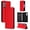 Red, variant on For Samsung Galaxy A37 Wallet Case with RFID Blocking ID Credit Card Holder, Luxury Diamond Patterned Shiny PU Leather Magnetic Folio Book Flip Kickstand Shockproof Phone Case, Red
