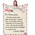 thumbnail image 1 of LHSHID Daughter Gifts Daughter Christmas Birthday Gift Gifts for Daughter Throw Blanket Daughter Gifts from Dad Christmas Birthday Gifts for Daughter Adult Daughter Blanket 30x40in, 1 of 5