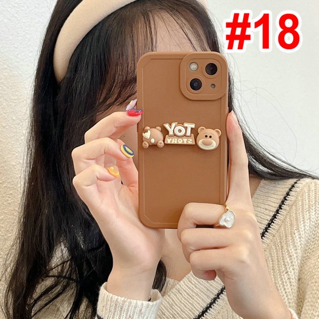 Xiaomi Mi 11 10 Lite Ultra 10T 11T POCO F3 M4 M3 Pro Redmi 9T 9A 9C 8A Note 11S 10S 9 10 8 Pro 4G 5G Cute Strawberry Bear Cartoon Shockproof Silicon Soft Phone Back Case TY 18