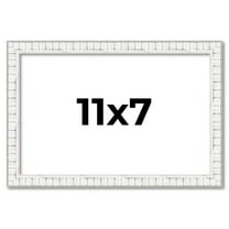 11x7 Frame White Real Wood Picture Frame Width 0.75 inches | Interior Frame Depth 0.5 inches |