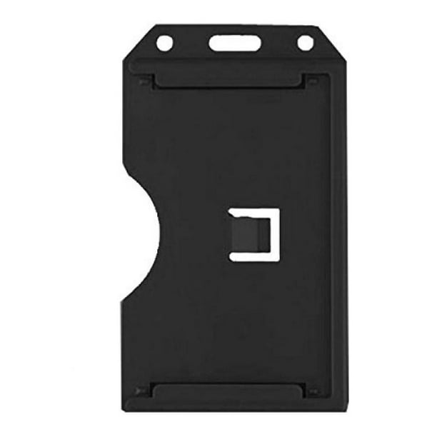 Double Sided Hard Plastic Vertical Badge Holder Side Load 2 Card