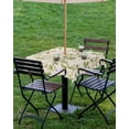 thumbnail image 4 of Outdoor Tablecloth with Umbrella Hole & Zipper, Green Leaves Square Tablecloth 54x54 Inch, Spring Retro Watercolor Pastoral Plants Patio Table Cover Waterproof Table Cloth for Picnic/Party, 4 of 7