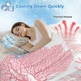 thumbnail image 3 of Coastal Pink Cooling Blanket, Lightweight Breathable Summer Throw Blanket with Double Sided Cold Effect,Ocean Coral Starfish Shell Modern Sea Picnic Beach Blankets Bed Sheet for Hot Sleepers 30"x40", 3 of 8