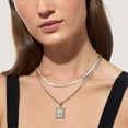 thumbnail image 3 of Women's Gold Layered Necklace Set Gold Plated Initial Pendant Necklace Paperclip Snake Necklace Silver Letters from Chain Necklace Jewelry Gift, 3 of 5