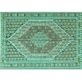 thumbnail image 1 of Ahgly Company Indoor Rectangle Persian Turquoise Blue Traditional Area Rugs, 4' x 6', 1 of 4