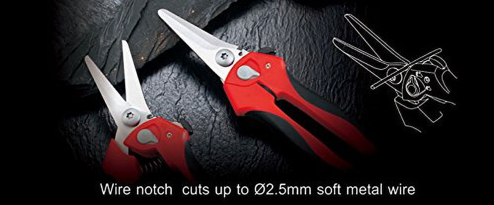 Ascend Tools 8 inch Heavy Duty Professional Spring Loaded Multipurpose Straight Edge Shears