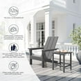 thumbnail image 4 of Kullavik All-Weather HDPE Adirondack Chairs with Smokeless Fire Pit - Set of 6 Patio Chairs，Easy Assembly, Heavy Durable Outdoor Chair for Backyard, Garden, Pool Deck，Beach，Grey, 4 of 9