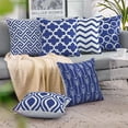 thumbnail image 4 of Top Finel 16x16 Decorative Throw Pillow Cover,Durable Canvas Outdoor Cushion Covers, Navy,Pack of 6, 4 of 5