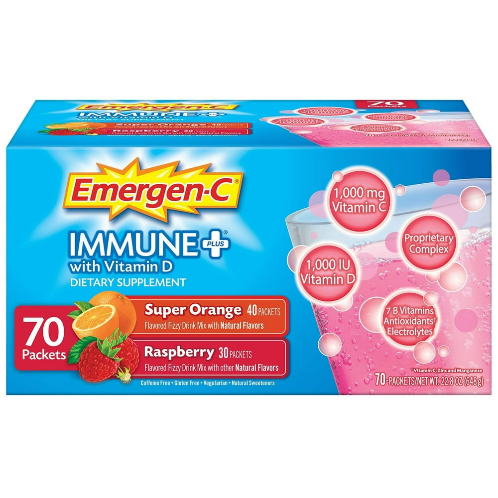 EmergenC Immune+ (70 ct.) System Support Dietary Supplement Drink