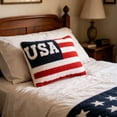 thumbnail image 4 of Eolstice Independence Day Cushion, Patriotic Throw Pillow For Home Sofa, Red White Blue Decorative Backrest Pillow, For Living Room Couch, 4th Of July Decor, 4 of 6