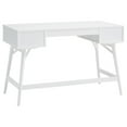 thumbnail image 6 of Miekor Furniture White 3-Drawer Rectangle Mid-century Writing Desk W5U871, 6 of 8