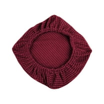 Stretch Square Stool Slipcover, Elastic Spandex Bar Chair Seat Cover for Home Kitchen Wedding Party, Non-Slip Dining Chair Protector Red