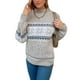 thumbnail image 4 of Suéteres de punto navideños europeos y americanos para otoño e invierno, suéteres de punto de nieve de cuello medio alto populares, 4 of 6