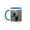 Blue/White, variant on 3drose, Curious River Otters Are Never Far from Water., 15oz Two-tone Yellow Mug
