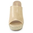 thumbnail image 2 of BLISSFUL STEP Women's Slip-On Platform Wedge Heel Wedge Sandals, 2 of 7