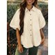 thumbnail image 5 of Blusa de manga corta con botones y mangas abullonadas para mujer, de Shirt Tankaneo, 5 of 7