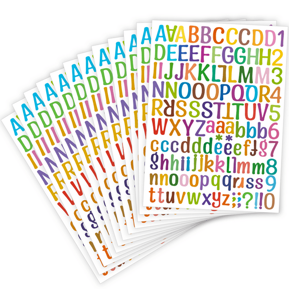 1416 Pcs 12 Sheet Small Vinyl Letter Stickers for Scrapbooking,1 inch Letter and Number Stickers for Mailbox, Outside Home,Office,Signs,Window,Door,DIY